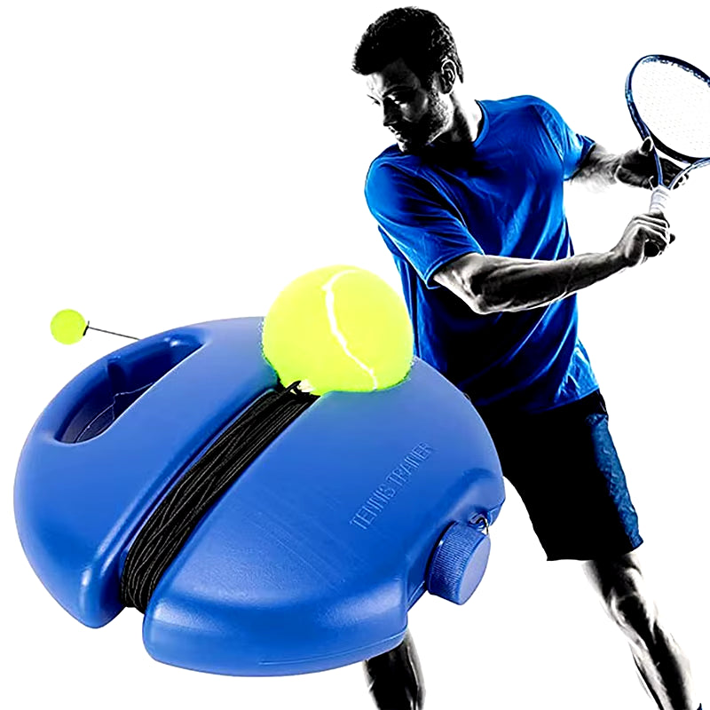 Heavy Duty Tennis Training Aids Base with Elastic Rope Ball Practice Self-Duty Rebound Tennis Trainer Partner Sparring Device