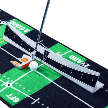 Golf Putting Track Golf Putter Trainer Calibration Track Putter Board Adjustable Range Golf Putter Trajectory Balancer Portable