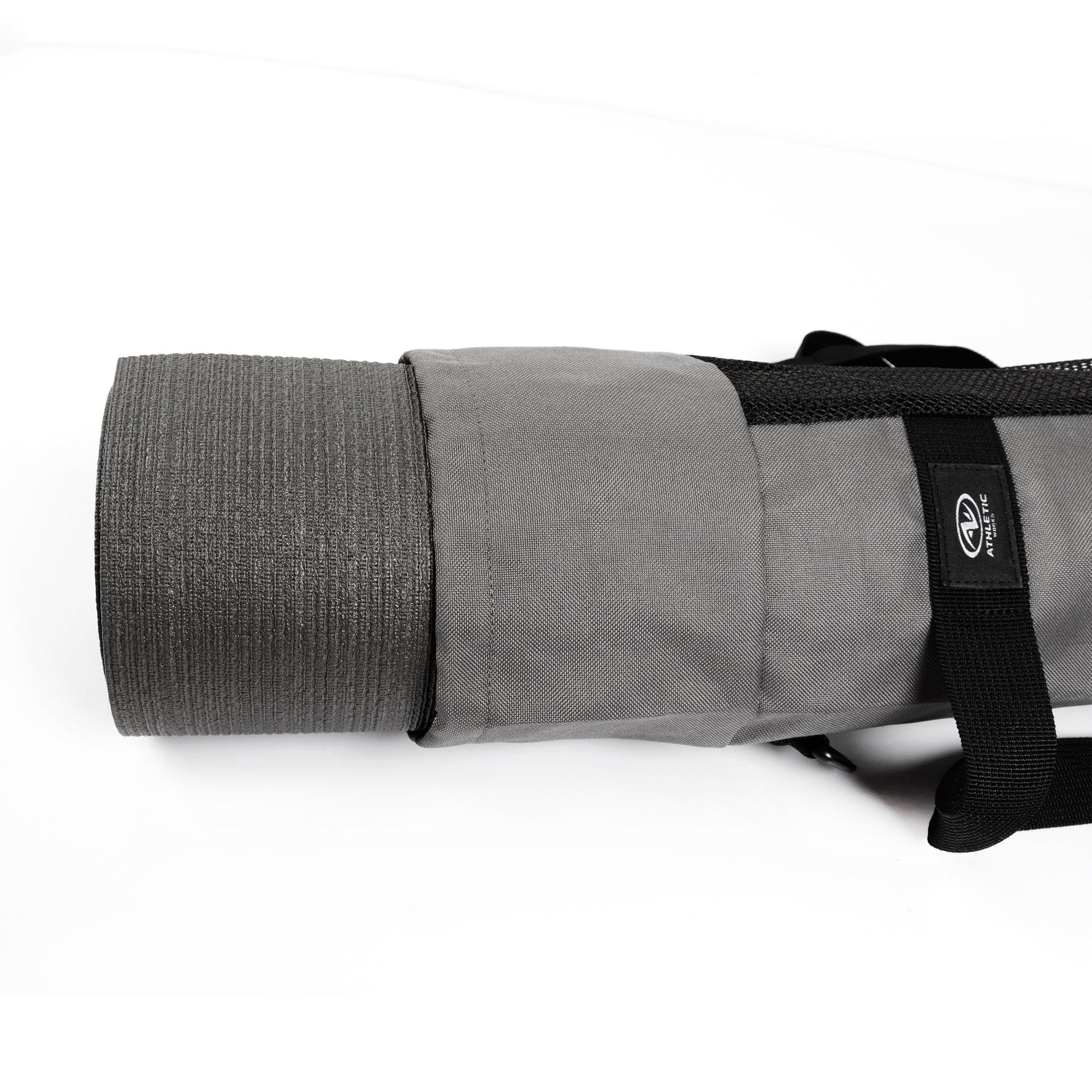 Yoga Bag, Adjustable, Fits Most Yoga Mats, 26" L X 6In Dia, High Quality Polyester, Dark Gray