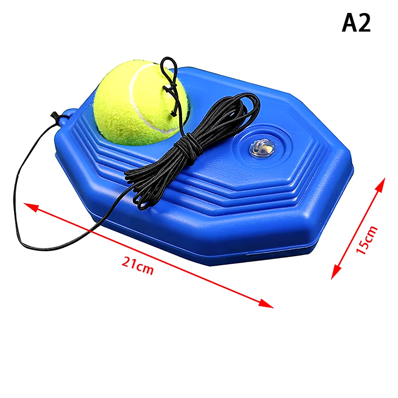 Heavy Duty Tennis Training Aids Base with Elastic Rope Ball Practice Self-Duty Rebound Tennis Trainer Partner Sparring Device