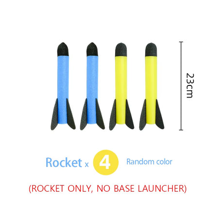 2022 New Children Outdoor Foot Launcher Eva Foam Cotton Material Soaring Rocket Parent Child Interaction Safety Sports Toys