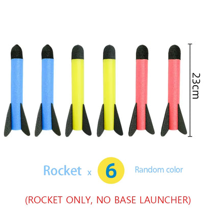 2022 New Children Outdoor Foot Launcher Eva Foam Cotton Material Soaring Rocket Parent Child Interaction Safety Sports Toys