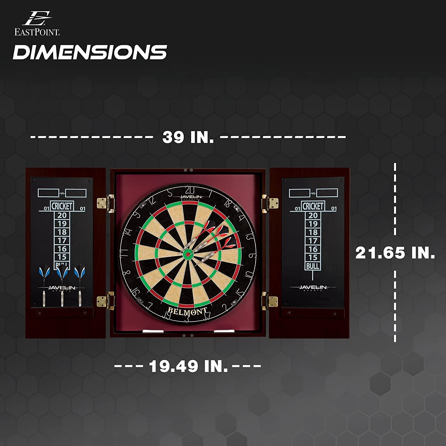 Bristle Dartboard and Cabinet Sets- Features Easy Assembly - Complete with All Accessories