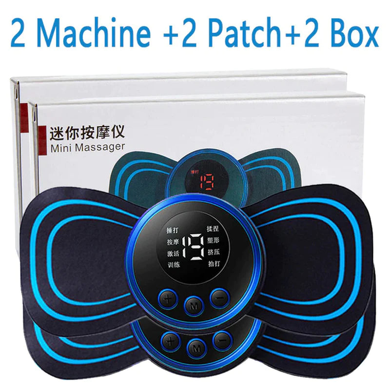 LCD Display EMS Neck Stretcher Electric Massager 8 Mode Cervical Massage Patch Pulse Muscle Stimulator Portable Relief Pain